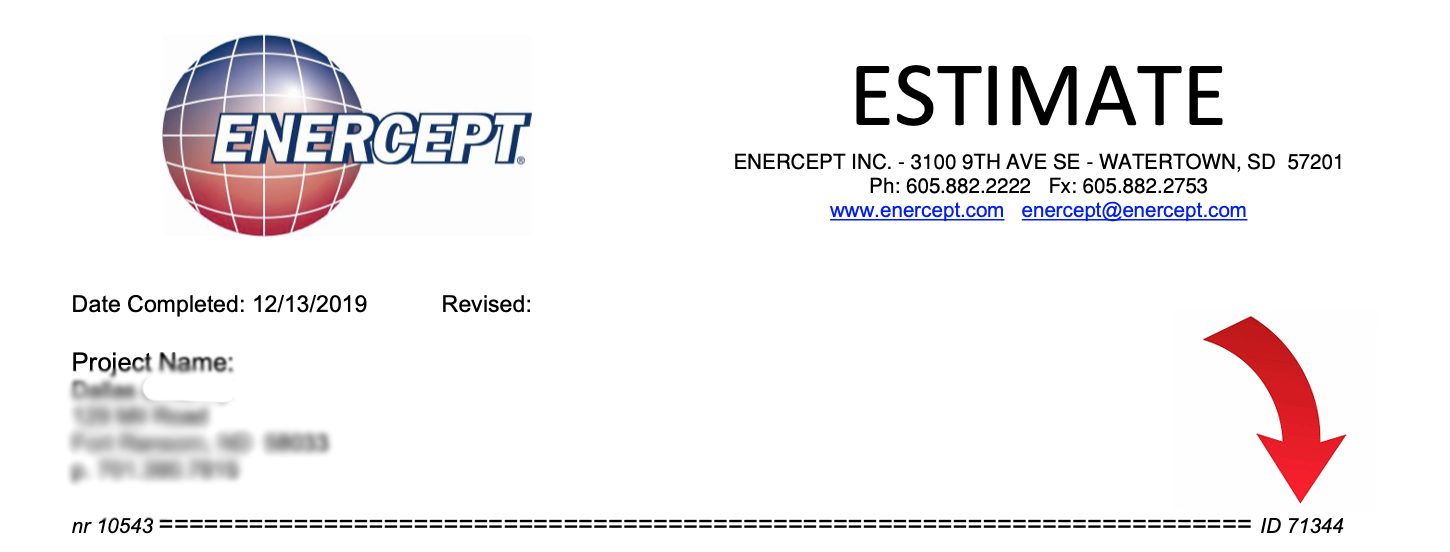 Screenshot Example client estimate